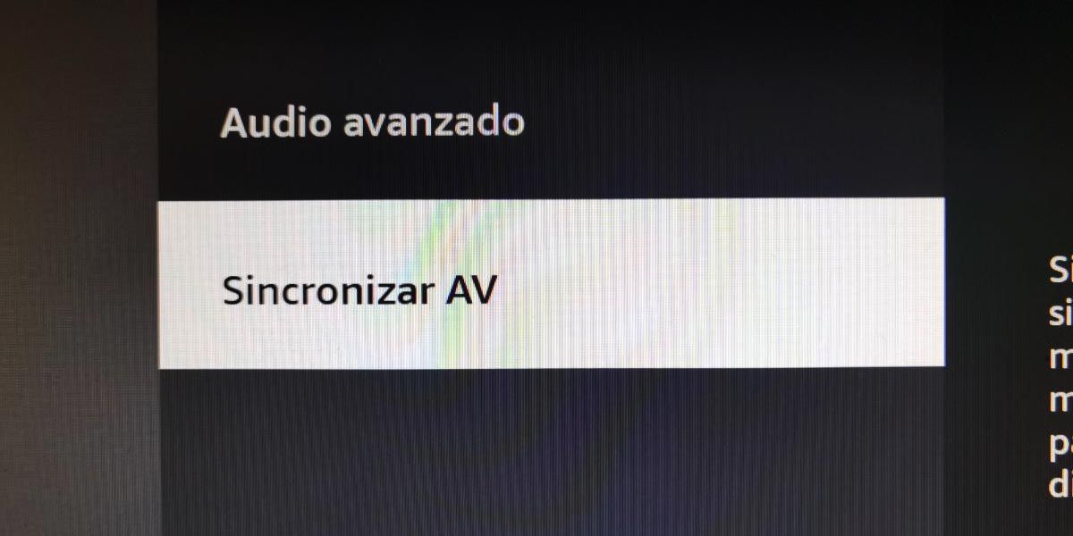 Opción Sincronizar AV de los Fire TV 