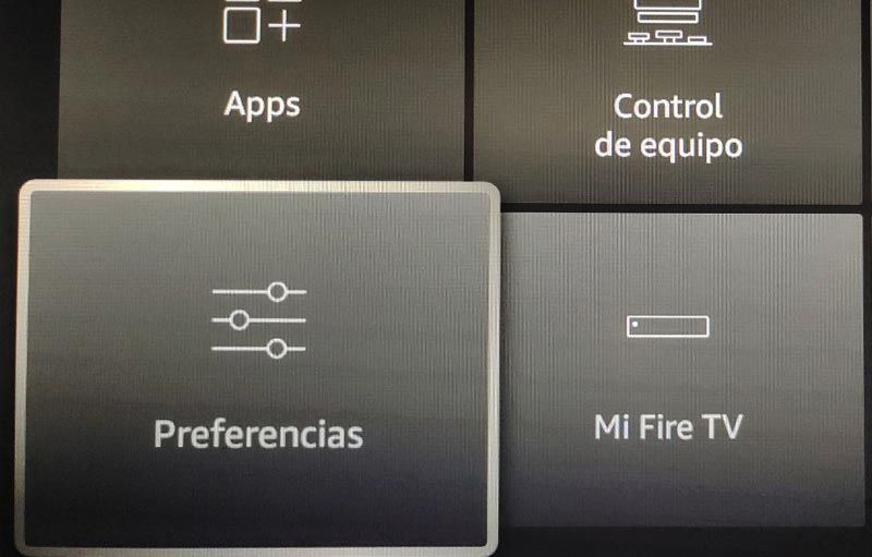 Preferencias en Fire TV Stick