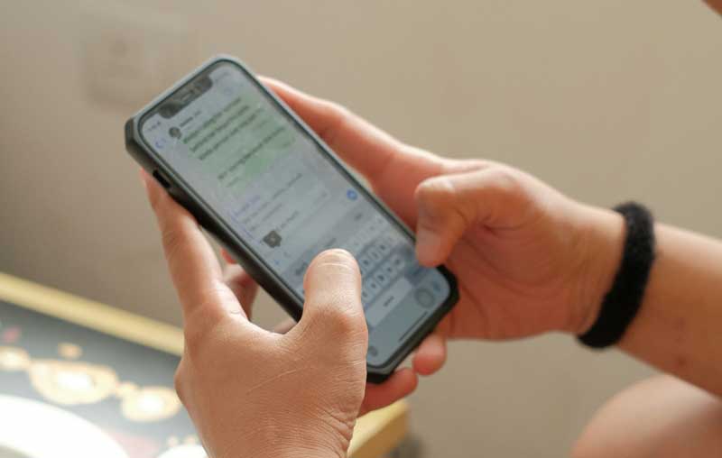 Uso de la aplicación WhatsApp